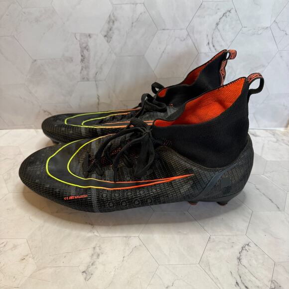 Wejiess Soccer Cleats No Size Tag Men Sz 10 Black Orange Yellow Volt Good Cond main image 6